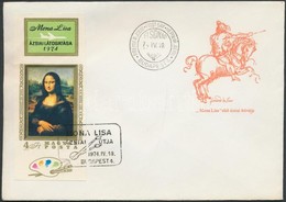 1974 Mona Lisa Vágott Szelvényes Bélyeg FDC-n (4.000) - Otros & Sin Clasificación