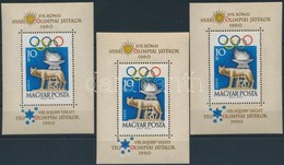 ** 1960 3 Db Római Olimpia Blokk (15.000) - Altri & Non Classificati