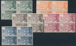 ** 1952 V. Ferdinánd Sor Négyestömbökben Mi 1013-1017 (Mi EUR 100,-) - Other & Unclassified