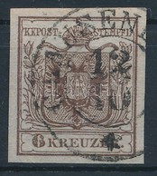 O 1850 6kr HP I Mélysötétbarna 1. Lemez ,,CLAUSEN(BURG)' Certificate: Strakosch - Other & Unclassified