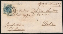 1853 9kr HP III Levélen ,,EPERJES' ,,PESTH' - Other & Unclassified