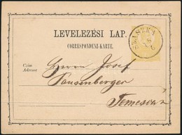 1871 2kr Díjjegyes Levelezőlap / PS-card 'SZASZKA' - Temesvár - Other & Unclassified