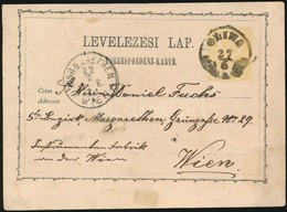 1871 Díjjegyes Levelezőlap/ PS-card 'GLINA' - 'MARGARETHEN WIEN' - Sonstige & Ohne Zuordnung