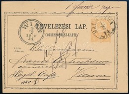 1874 Díjjegyes Levelezőlap ,,MALACZKA POZSO.M' - ,,WIEN' - Other & Unclassified