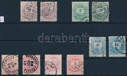 O 1881 2 X 2kr, 2 X 3kr, 4 X 5kr, 2 X 10kr 12:11 1/2 Fogazással, Benne Lemezjavítások, Elfogazások, Festékfoltok,  érdek - Altri & Non Classificati