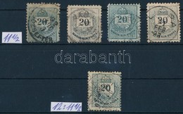 O 1881 20kr X 4  11 1/2 Fogazással + 20kr 12:11 1/2 Fogazással, Benne Változatok, Javítások, Elfogazások,  Lemezhibák, F - Altri & Non Classificati