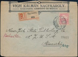 1912 Ajánlott Levél 50f Bérmentesítéssel Nagy Károly - New York - Altri & Non Classificati