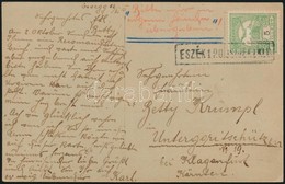 1913 Képeslap ESZÉK Kétnyelvű Pályaudvari Bélyegzéssel - Other & Unclassified