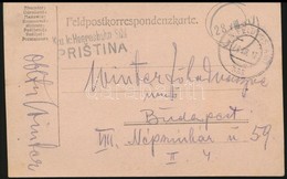 1917 Tábori Posta Levelezőlap 'K.u.k. Heeresbahn-Süd PRISTINA' - Sonstige & Ohne Zuordnung