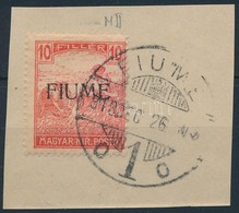 Fiume 1918 Arató 10f Gépi Felülnyomással Kivágáson (1.200.000) / Mi 12 With Machine Overpint. Signed: Bodor - Sonstige & Ohne Zuordnung