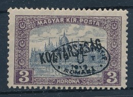 * Debrecen I. 1919 Parlament/Köztársaság 3K Fekete Felülnyomással, Garancia Nélkül (120.000) - Sonstige & Ohne Zuordnung