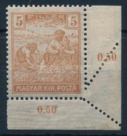 ** 1920 Arató 5f érdekes ívsarki Elfogazással - Other & Unclassified