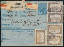 1921 16 K Bérmentesítésű Csomagszállító Pécsre ,,BUDAPEST '- ,,KISVÁRDA' - Otros & Sin Clasificación