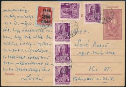 1945 2. Díjszabás Helyi Díjjegyes Levelezőlap, 5 X 24f Patrona Hungaria Nem érvényes, Portózni Kellett Volna - Other & Unclassified