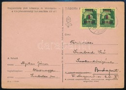 1945 (2. Díjszabás) Távolsági Levelezőlap Kisegítő 2 X 1P/1P Bérmentesítéssel - Other & Unclassified