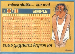 Carte Postale Illustrateur Alexandre Humour Sexy  Le Loto Française Des Jeux    Très Beau Plan - Alexandre