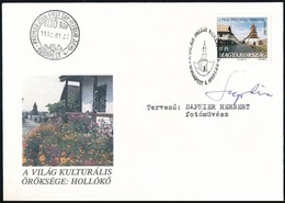 1992 A Világ Kulturális öröksége Hollókő FDC A Tervező, Saphier Herbert Aláírásával - Other & Unclassified