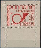 ** 1937/2ba Pannonia Bélyegegyesület XIV. Bélyegnap Emlékív (10.000) - Otros & Sin Clasificación