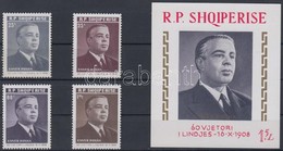 ** 1968 Enver Hoxha Sor Mi 1315-1318 + Blokk Mi 34 - Altri & Non Classificati