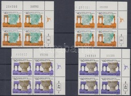 ** 1988/1992 Régészet 4 ívsarki Tabos Négyestömb Mi 1111x-y + 1112y I-II - Altri & Non Classificati