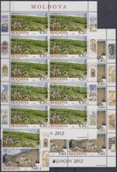 ** 2012 Europa CEPT Látogasson Moldáviába Mi 793-794 + Kisívpár - Other & Unclassified