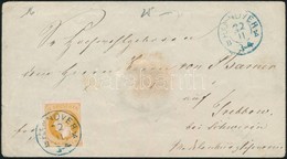 ~1860 Mi 16 Levélen Kék 'HANNOVER B. K.' - Srebbow - Other & Unclassified