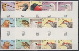 ** 1988 Madarak Vágott Sor ívközéprészes ívszéli Négyestömbökben / Birds Definitives Mi 489-504 Imperforate Gutter Block - Other & Unclassified