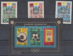 ** 1974 Kongresszusok és Eredmények UPU, Labdarugó VB, Téli Olimpia Sor Mi 1313-1315 + Blokk Mi 21 - Altri & Non Classificati