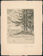 Sterbenz Károly (1901-1993): 2 Db Ex Libris. Rézkarc, Papír, Jelzett, 8,5×6 Cm - Other & Unclassified