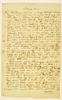 1843 Pécs Város Tanácsának írt Folyamodvány Csődeljárás ügyében, Magyar Nyelven - Unclassified