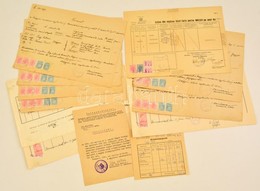 Cca 1940-1948 10 Db Különféle Román Okmánybélyeges Irat, Kivonat, Stb. - Non Classificati