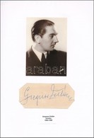 Greguss Zoltán (1904-1986) Színész Aláírása és Modern Fotója, Papírlapon - Altri & Non Classificati