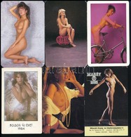 Cca 1984-1988 6 Db Hölgyeket ábrázoló Erotikus Kártyanaptár - Advertising