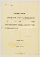 1944 Kormányzói Mentesítő Okirat A Zsidótörvények Bizonyos Rendelkezései Alól / Governorial Release Of The Sanctions Of  - Altri & Non Classificati