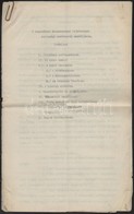 Cca 1930 A Magyarhoni Kongresszusi Hitközségek Rabbisági Szervezeti Szabályzata, 10 Gépelt Oldal - Sonstige & Ohne Zuordnung