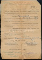 1944 Bp., Csillagviselésre és Nem Csillagviselésre Kötelezett Főbérlő Között Létrejövő Lakáscseréről Szóló Okmány - Other & Unclassified