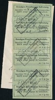 1934 Bp., Országos Frontharcos Szövetség Befizetési Jegyek, Kitöltve, Pecséttel, 6 Db - Unclassified