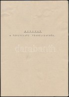 Cca 1930-1940 Kivonat A Szolgálati Szabályzatból. Benne Eskü Szöveggel Horthy Miklósnak, 12 Sztl. Lev. - Non Classificati