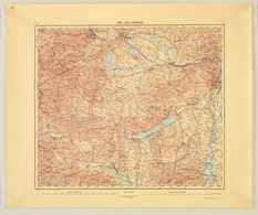 Cca 1930-1940 Hetvenötezres Térképek, Közigazgatási Határokkal, 7 Db, Továbbá Egy Wien-Graz-Budapest Térkép, összesen 8  - Sonstige & Ohne Zuordnung
