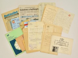 Cca 1904-1990 Vegyes Papírrégiség Tétel, Okmányok, újságok, Reklámos Tájékoztató, Stb., 28 Db - Unclassified