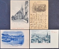 ** * 122 Db Főleg Régi Svájci Városképes Lap, Közte Modernek Is / 122 Mainly Swiss Town-view Postcards, Among Them Moder - Non Classés