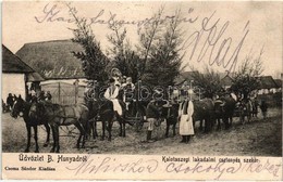 T2/T3 Bánffyhunyad, Huedin; Kalotaszegi Lakadalmi Csetenyés Szekér, Folklór, Kiadja Csoma Sándor / Traditional Wedding H - Sin Clasificación