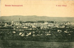 ** T2/T3 Szamosújvár, Gherla; Látkép, Vasútállomás, Vagonok. W. L. 1879. / General View, Railway Station, Wagons (kissé  - Ohne Zuordnung