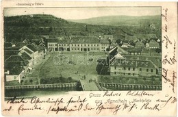 T3 1901 Szentágota, Agnetheln, Agnita; Piac Tér, Steinburg Hegy / Marktplatz, Steinburg's Höh / Market Square, Mountain  - Ohne Zuordnung