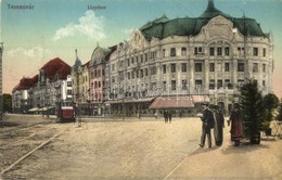 T2/T3 Temesvár, Timisoara; Lloyd Sor, Villamos, Lloyd Kávéház, üzletek / Street View, Tram, Café Lloyd, Shops (EK) - Ohne Zuordnung