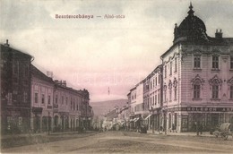 T2 Besztercebánya, Banská Bystrica; Alsó Utca, Holesch Árpád és Holesch Ottó üzlete, Gyógyszertár / Street View, Shops,  - Ohne Zuordnung