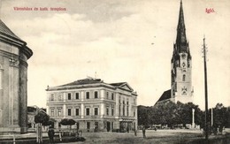T2/T3 Igló, Iglau, Spisská Nová Ves; Városháza, Katolikus Templom / Town Hall, Catholic Church (EK) - Ohne Zuordnung
