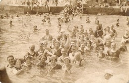 ** T2/T3 1913 Abbazia, Fürdőzők A Strandon / Bathing People At The Beach. E. Jelussich Photo (r) - Ohne Zuordnung