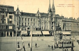 T2/T3 Zagreb, Agram, Zágráb; Jelacicev Trg / Jelacic Platz / Jelasics Tér, Bank, F. Budicki, Dr. Dimovic, Wasserthal üzl - Sin Clasificación