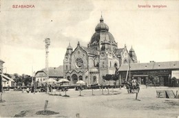 T2 1916 Szabadka, Subotica; Izraelita Templom, Zsinagóga, Zsidó Elemi Iskola, Gyógyszertár. Váczi Elek Kiadása / Synagog - Unclassified